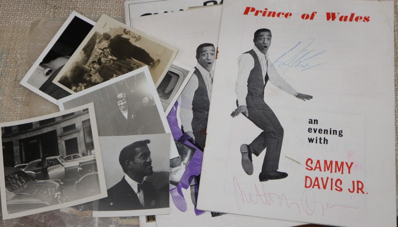 Sammy Davis Junior, original unpublished photo archive, 1950s autographed programme etc.